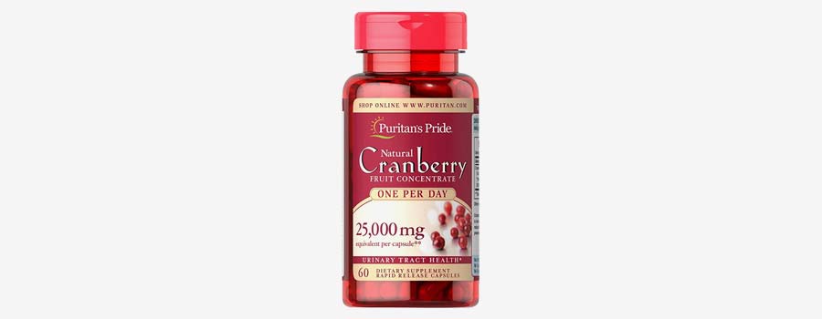 Puritan’s Pride Natural Cranberry Fruit Concentrate.
