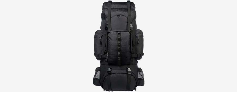 AmazonBasics Internal Frame Hiking Backpack with Rainfly