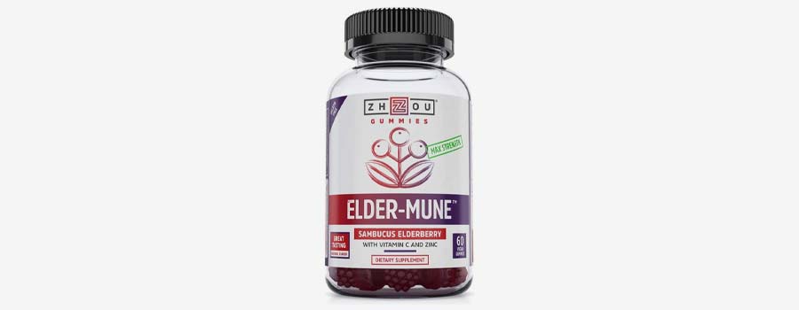 Zhou Gummies Elder-Mune Sambucus Elderberry Gummies