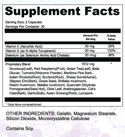 immune elements supplement facts