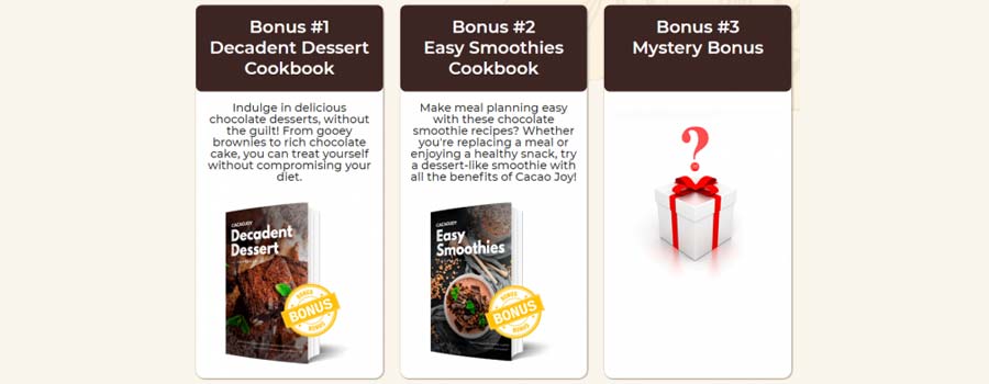 Cacao Joy Bonus eBooks