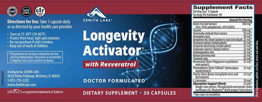 Longevity Activator Ingredients