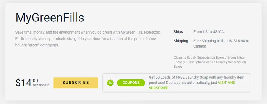 Purchasing a My Green Fills Package