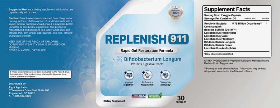 Replenish 911 Ingredients