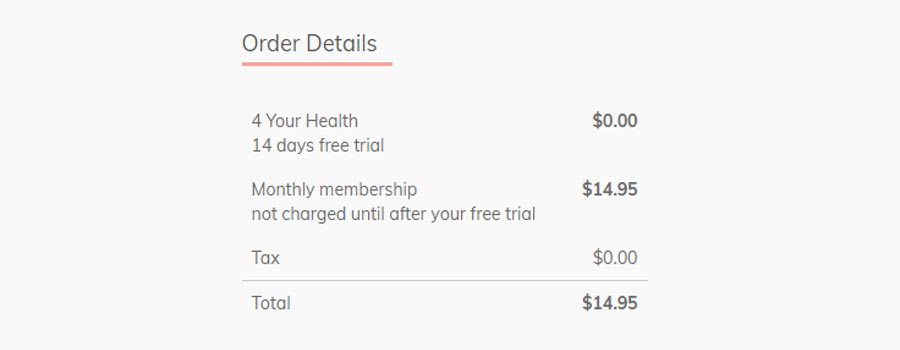 4 Your Health Pricing