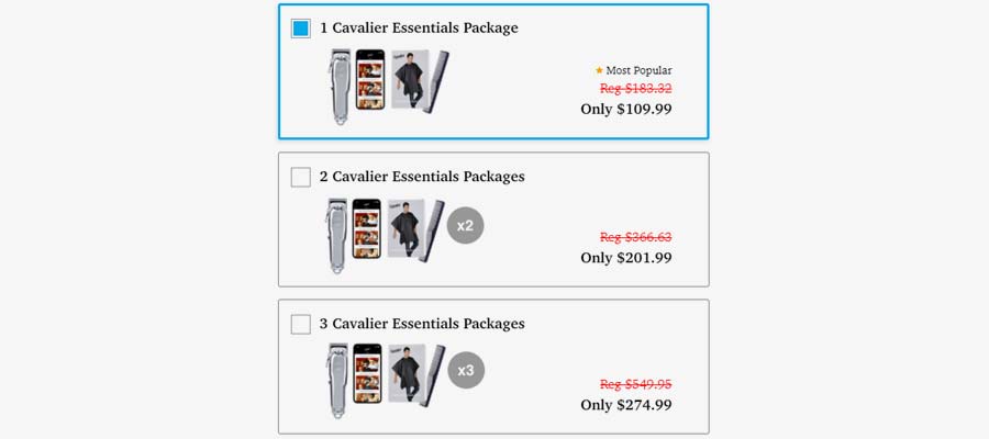 Cavalier Essentials Pricing