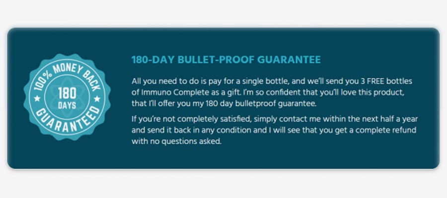 Immuno Complete Refund Policy